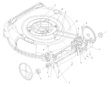 Drive Diagram and Parts List for 12AVU2V3752 2022 Yard Machines Lawn Mower